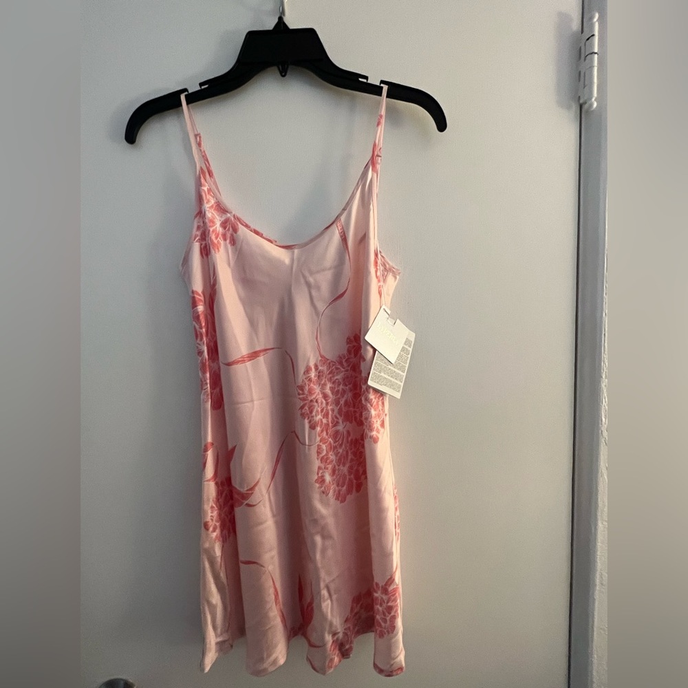 La Perla Floral-Print Silk Chemise